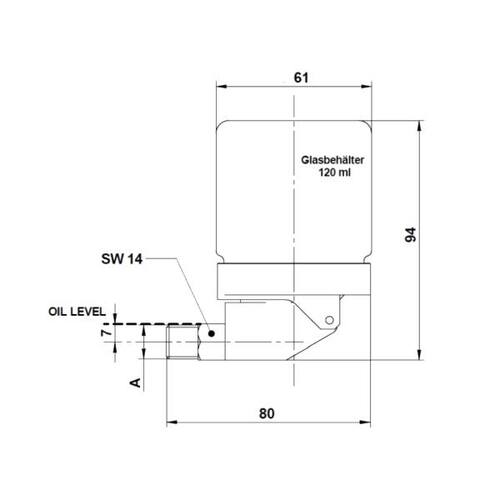 Constant Level Oiler - OilWatch Vasen Durchmesser