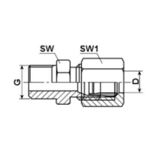 Gerade Einschraubverschraubung GE04-LL M10x1,0 Sta