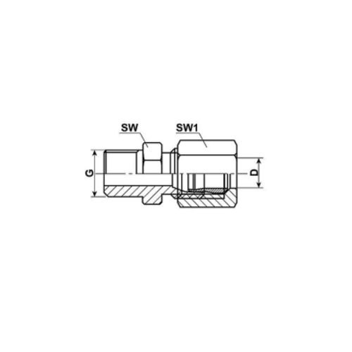 Gerade Einschraubverschraubung GE06-LL R 1/8", Sta