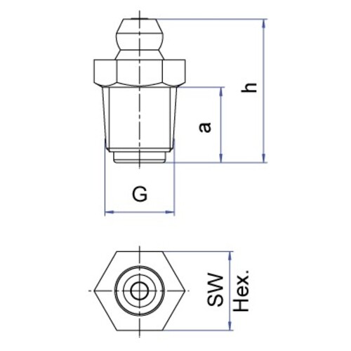 Hochdruck Einlassventil 1/8" NPT, geprüft bei 700