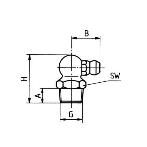 Hydraulik Schmiernippel H3 M 10 x 1,0, SW 11, DIN