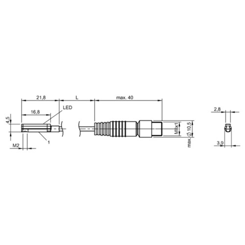 Magnetfeld-Sensor, 0001220, ür C-Nut ø4 mm, PNP (N