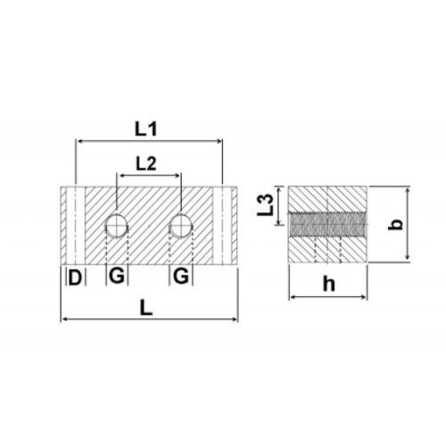 Nippelblock Stahl verzinkt, 2 Anschlüsse, G 1/8",