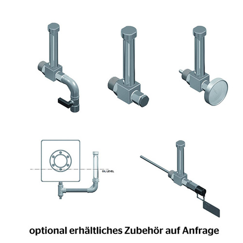 Ölstandsanzeiger in gerader Form, aus Edelstahl -