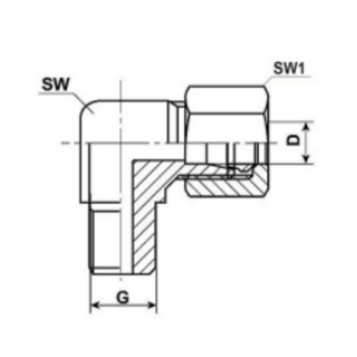 Winkel Einschraubverschraubung WE04-LL M6x1,0 Stah