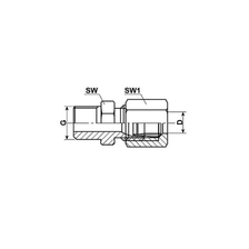 Gerade Einschraubverschraubung GE06-LL R 1/8", Sta