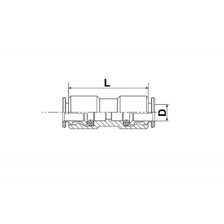 Gerader Steckverbinder Push-In beidseitig D4